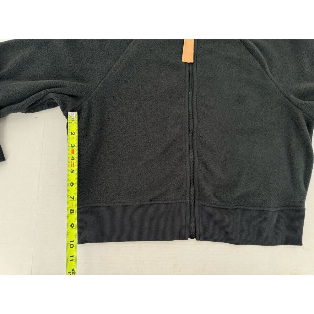 Skims Fleece Lounge Track Jacket Sz XXL Cropped Black Onyx Outdoor Casual New - Picture 8 of 15